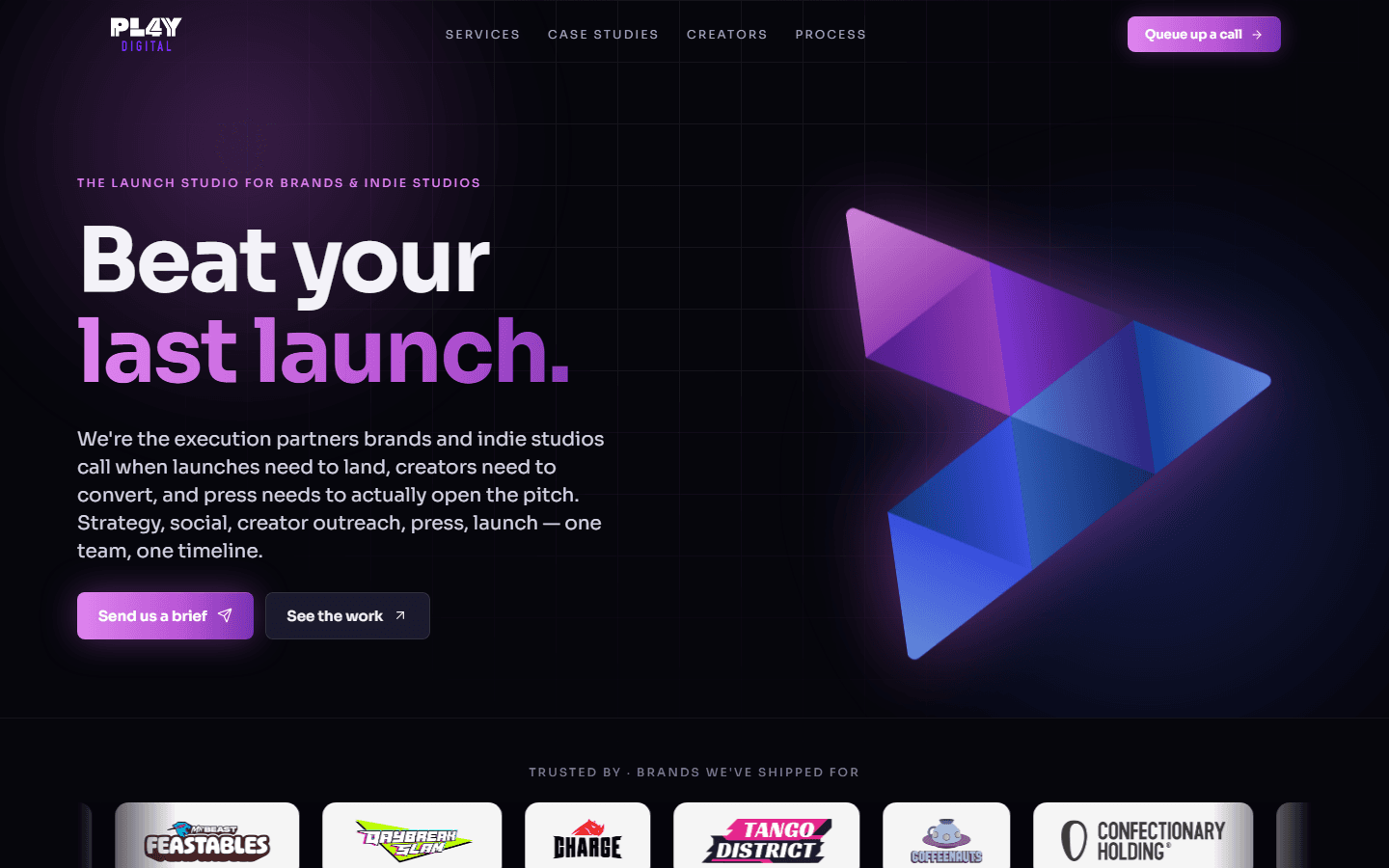 The pl4ydigital.com homepage